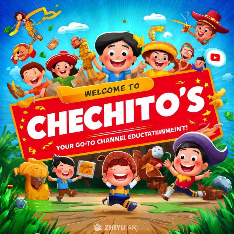 蓝色的背景上，展示了YouTube频道“Chech