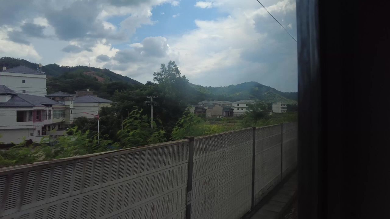 旅途火车高铁窗外风景风光实拍 