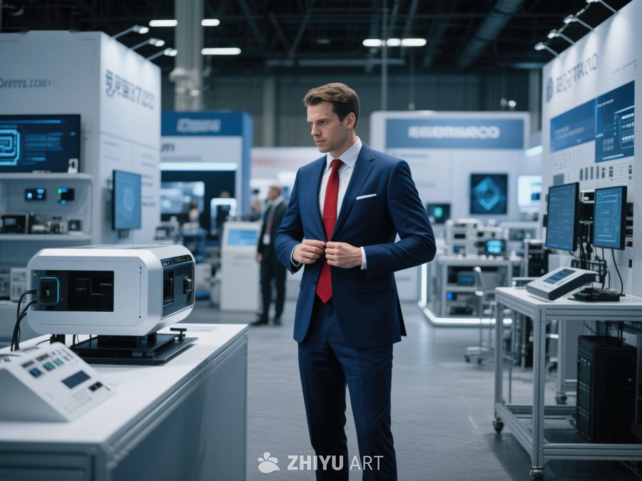 商务人士参观科技展览 335