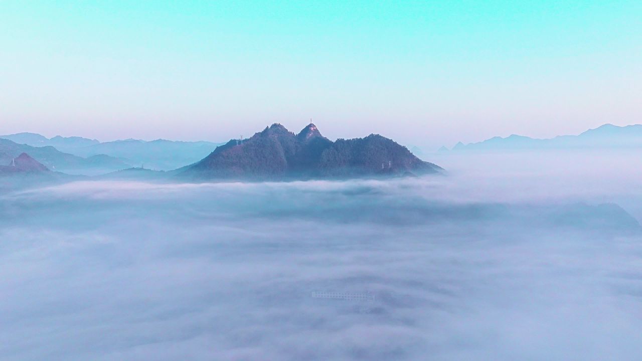 云海云雾大好河山素材