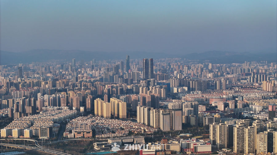 航拍云南昆明市 城市大景 7