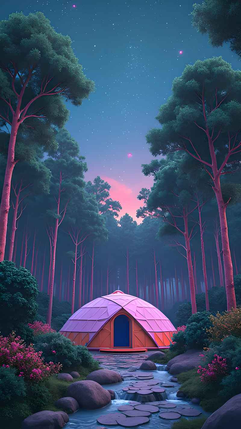 未来风格大自然森林超自然风景画质 78