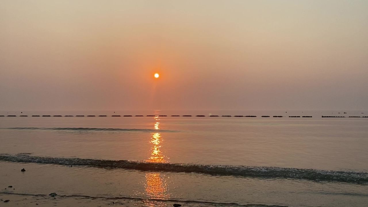 海上落日