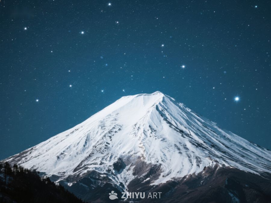 夜空下的雪山 393