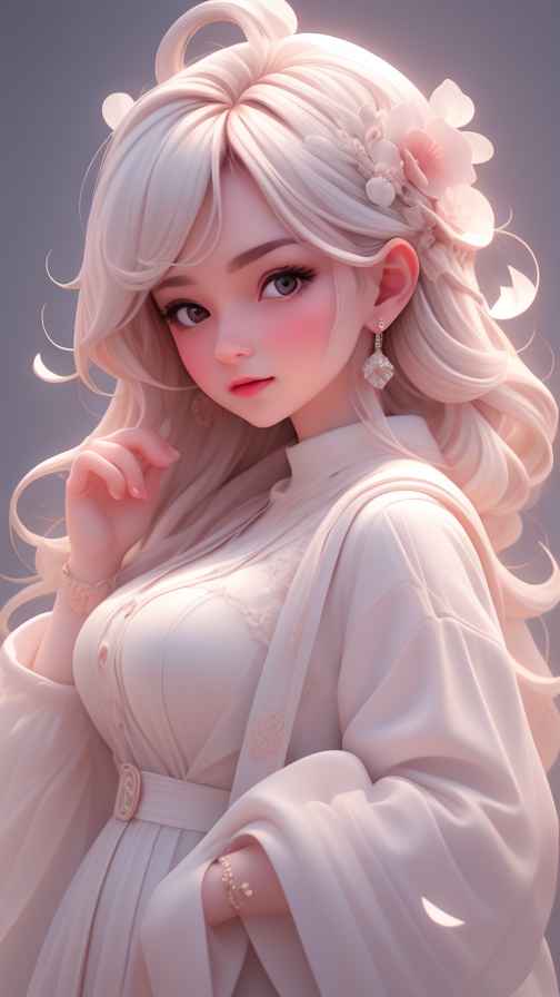可爱粉色女孩