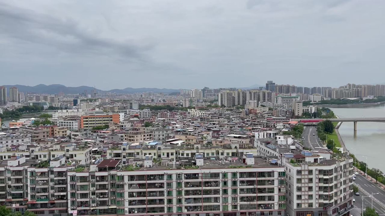 河源城市俯拍