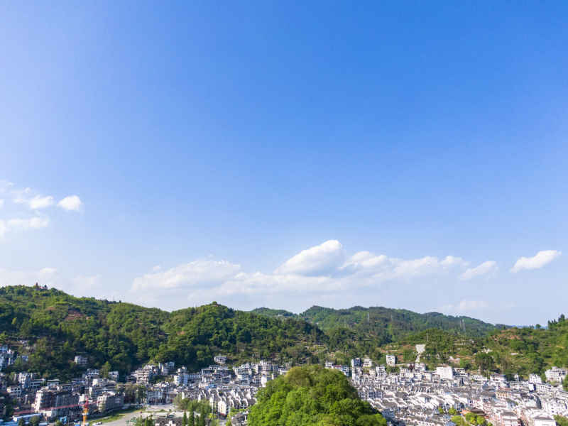 湖南湘西凤凰古城航拍