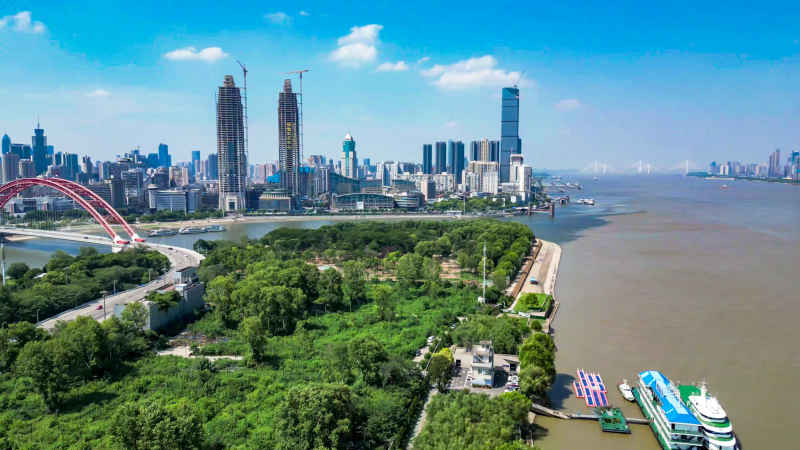 湖北武汉城市风光航拍摄影图
