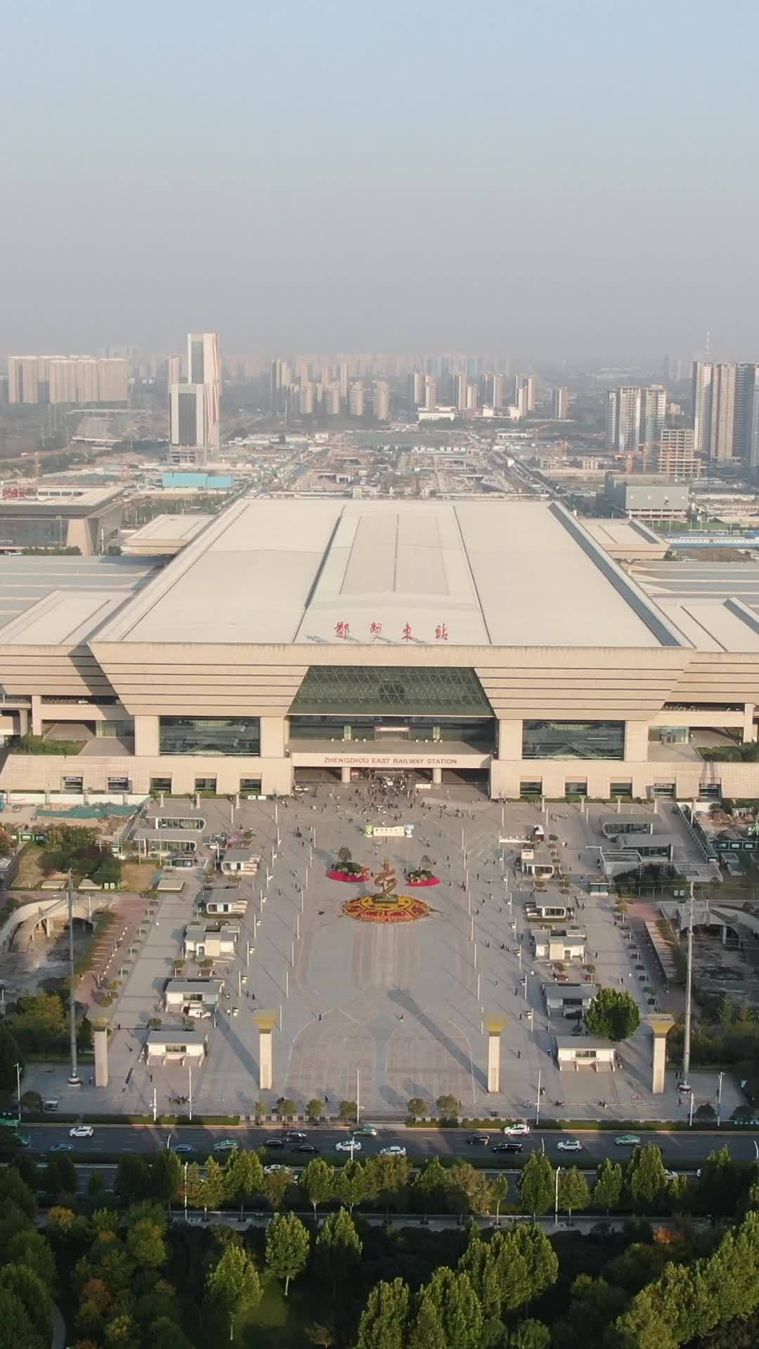 郑州东站航拍全景