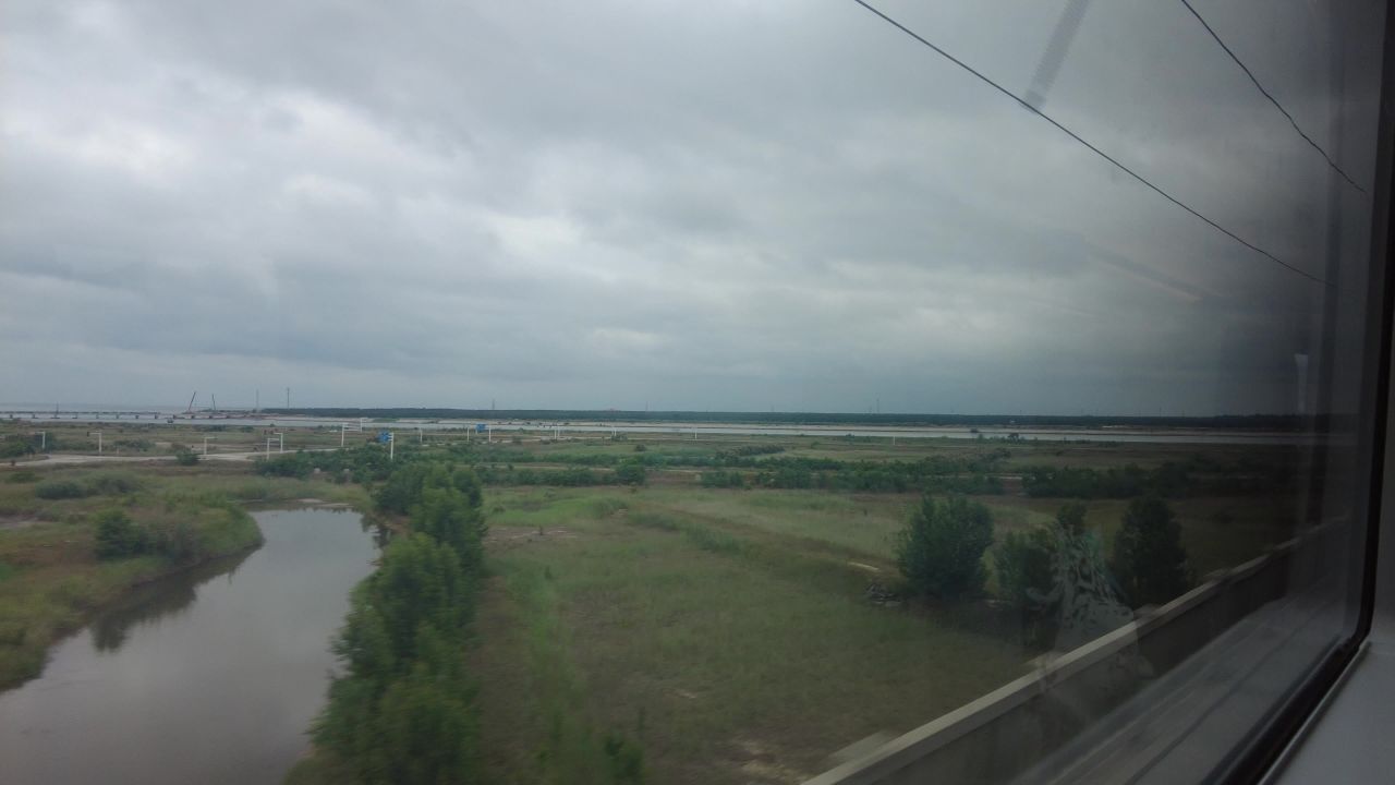 沿途火车窗外风景旅途风光