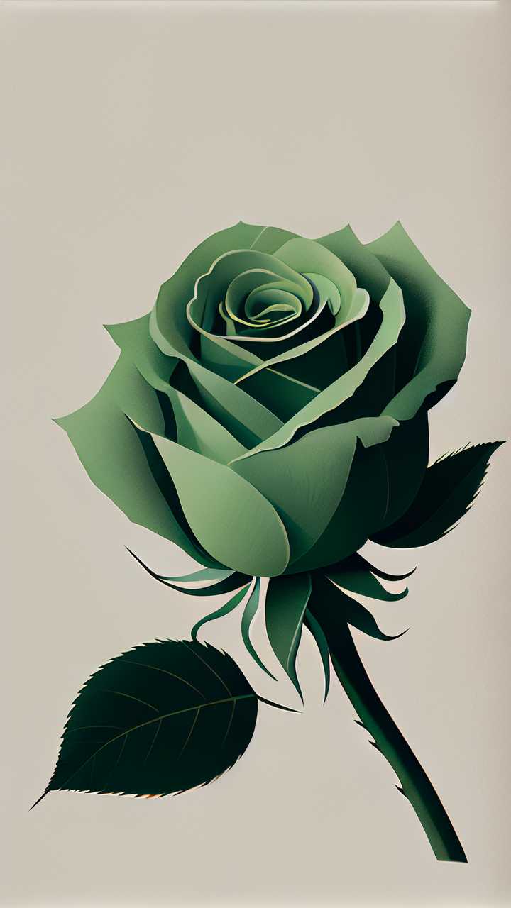 绿色玫瑰花