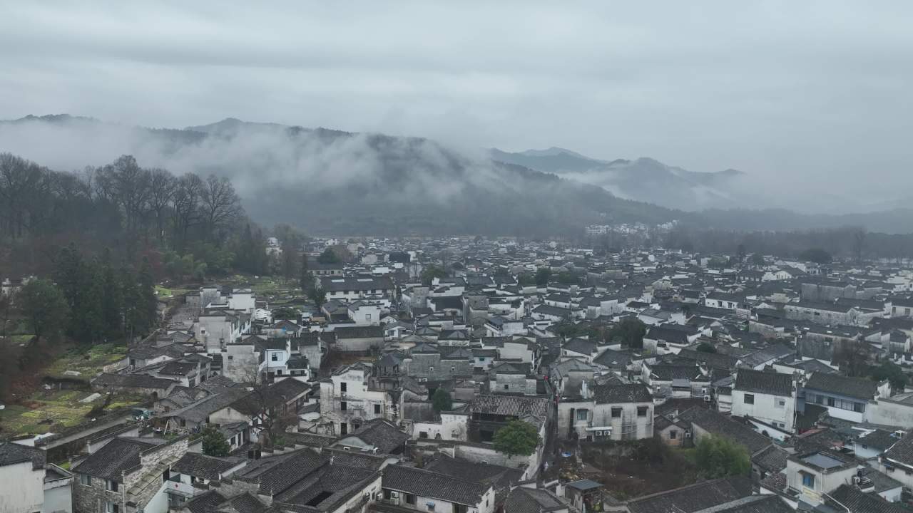 航拍安徽宏村风光 14