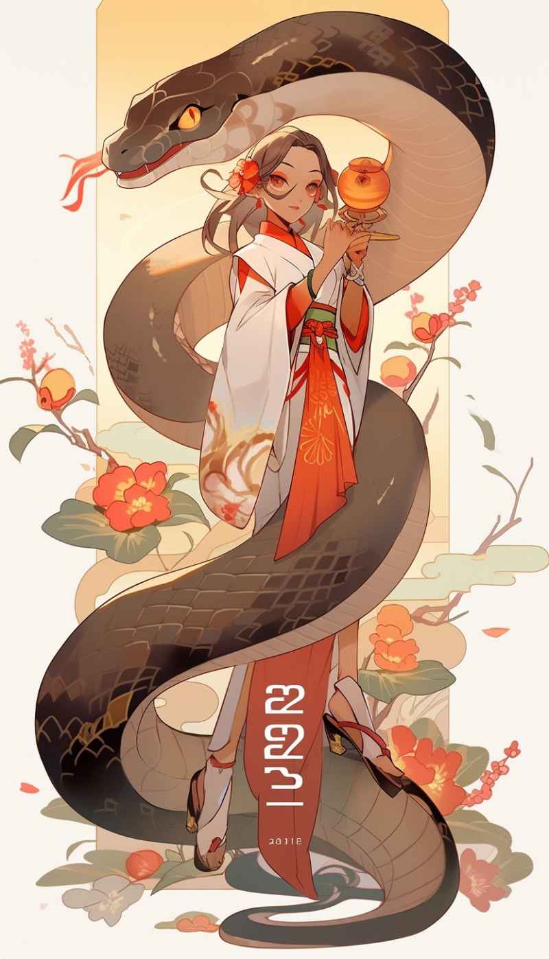 蛇  漫画风