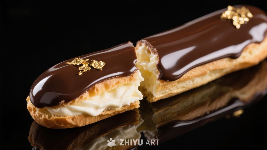 巧克力淋面奶油泡芙