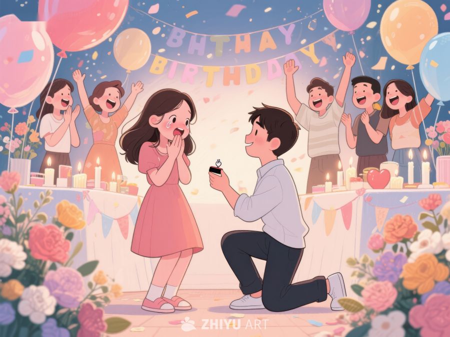 生日派对上的求婚瞬间 672