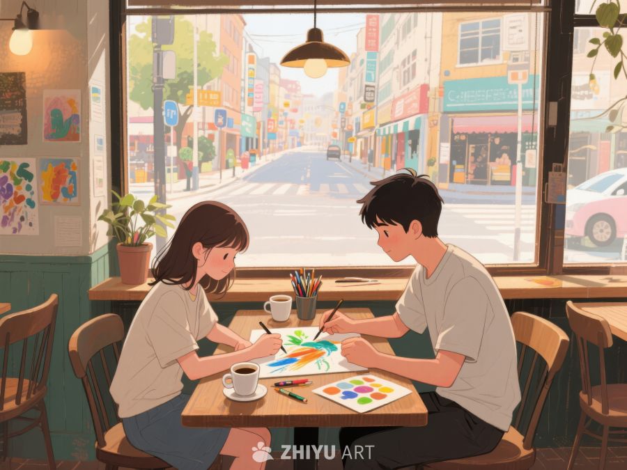 咖啡馆里的艺术创作时光 397