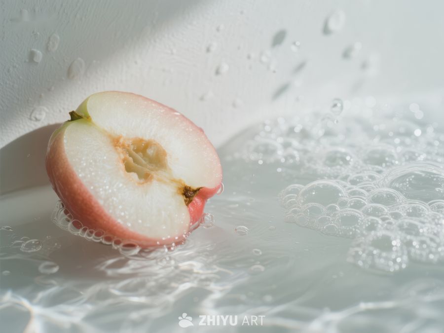 水中浸泡的半个苹果 519