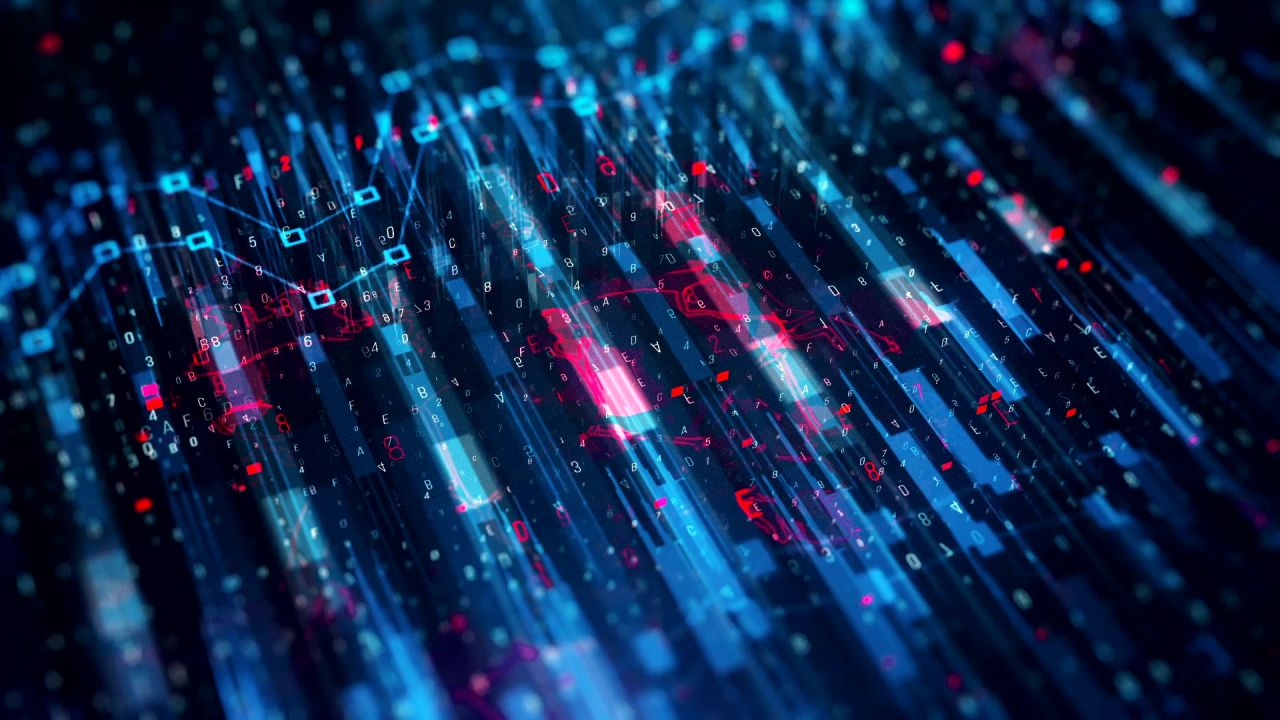 数字科技流动代码字母抽象互联网络金融视频素材 38