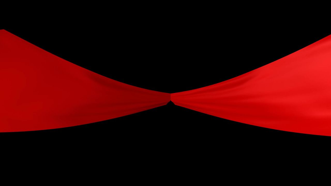 红绸飘带丝带飞舞飘过渡转场透明通道视频素材 78