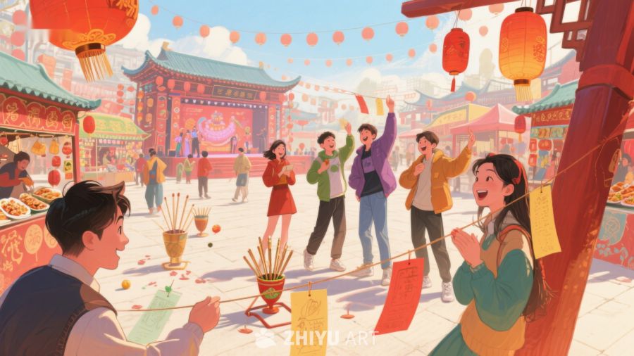 热闹春节集市，欢庆传统节日 79