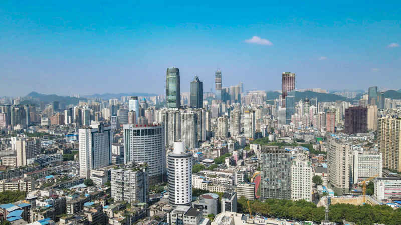 贵州贵阳城市建设航拍摄影图