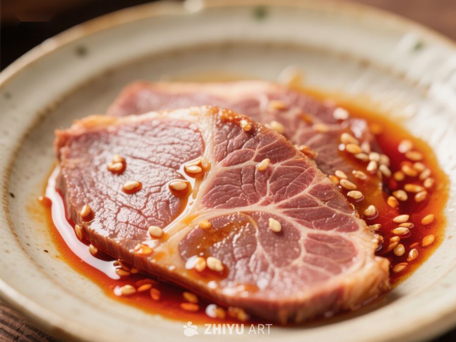 腌制牛肉片配芝麻酱 1741