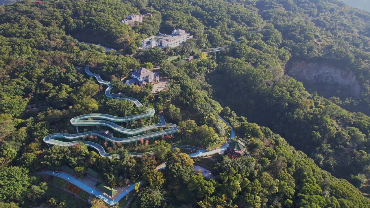 航拍福州福道景观