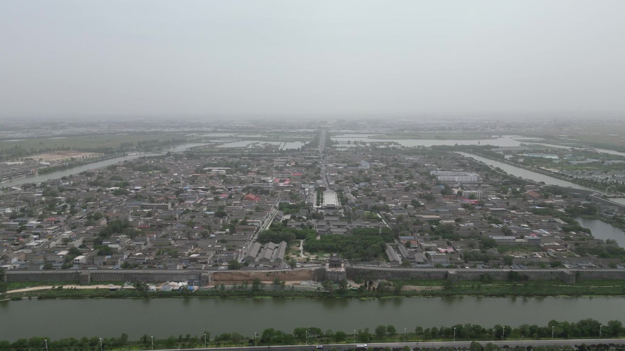 河北邯郸广府古城5A景区航拍