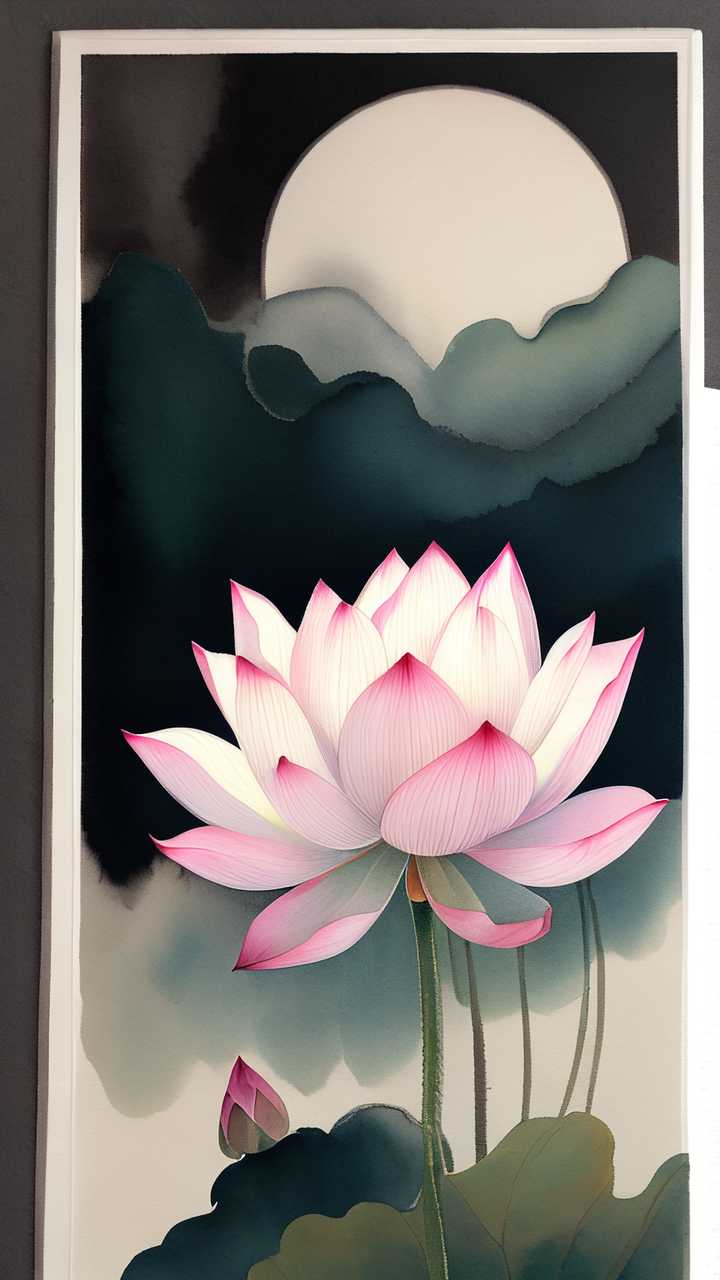荷花插画