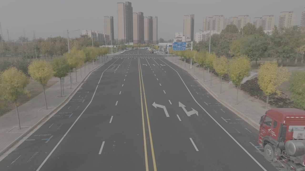 城市道路的宁静时光