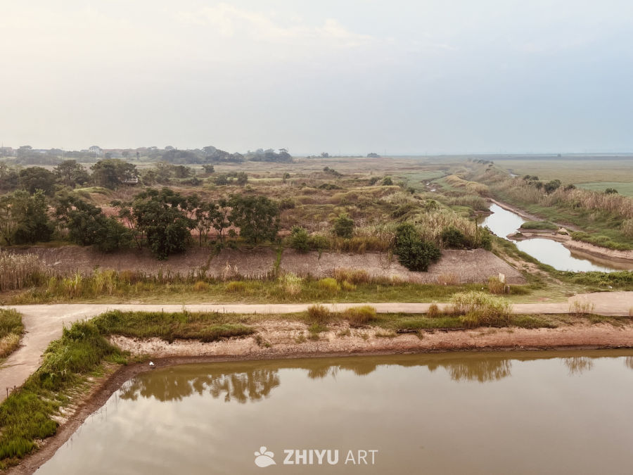 乡村河畔宁静景