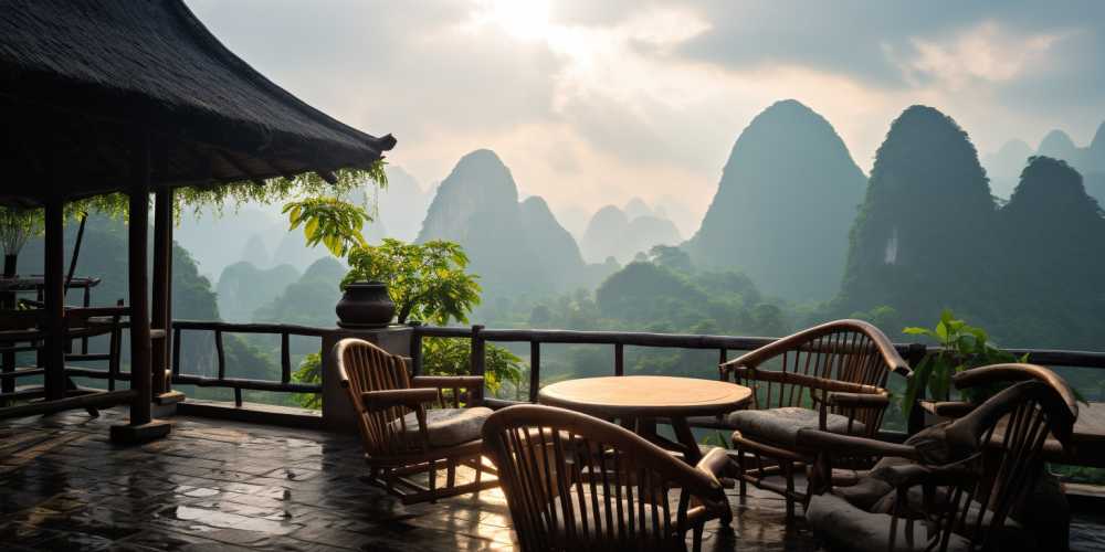 唯美山水画风景
