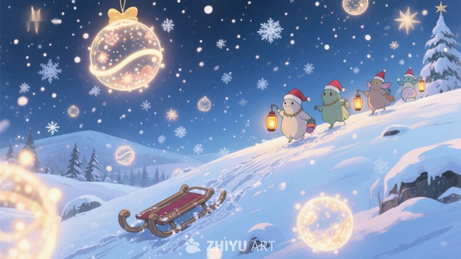 雪地企鹅迎圣诞 331