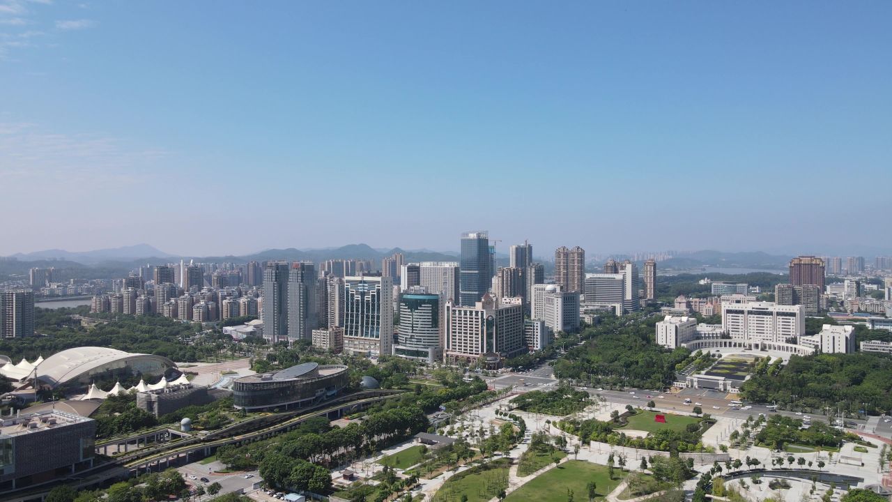 惠州市中心航拍