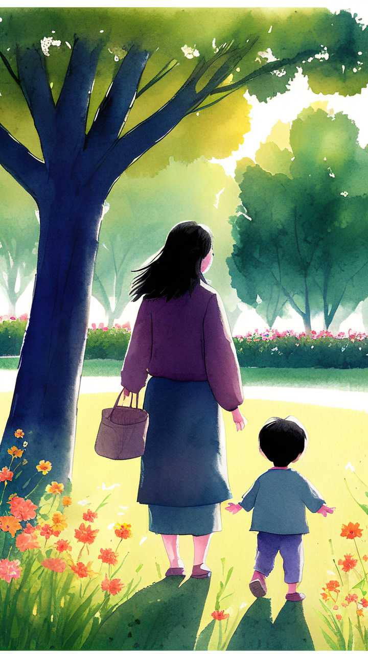 母亲节孩子和妈妈