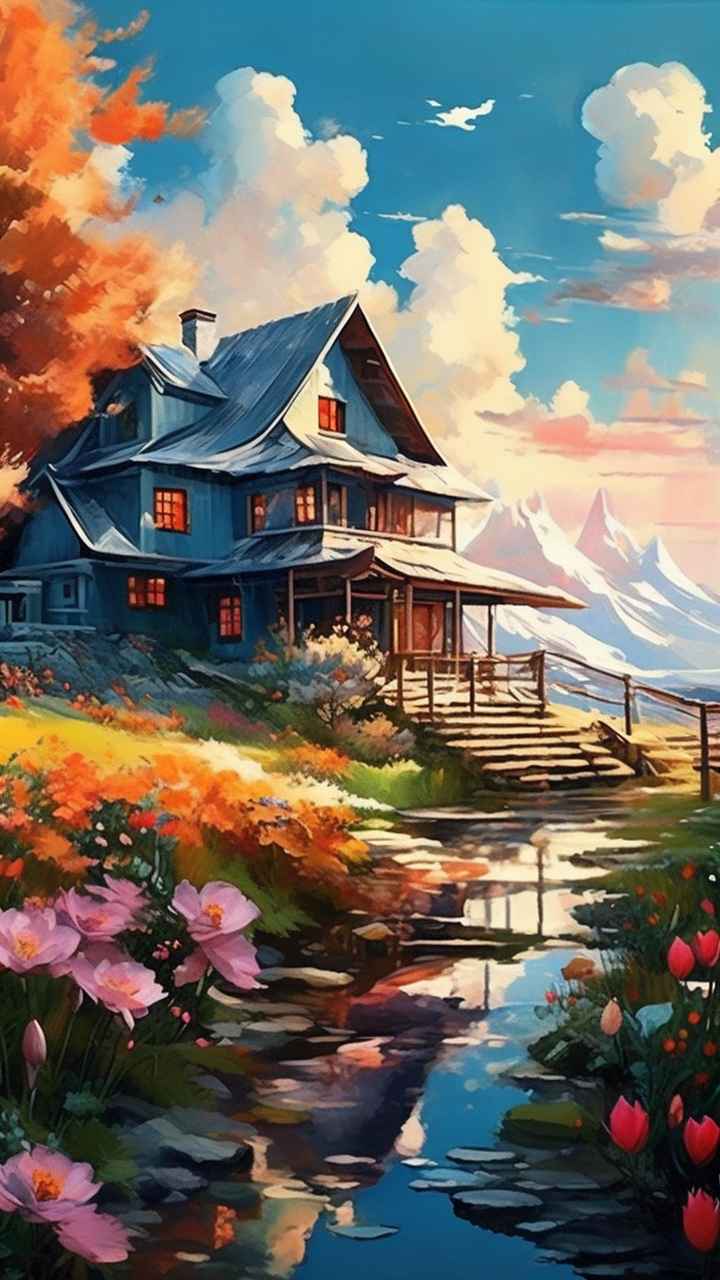充满活力的绿洲在它的后院各种花 144