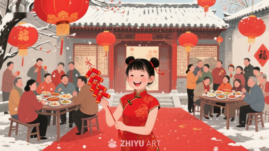 欢庆春节，家人团聚共度佳节 359