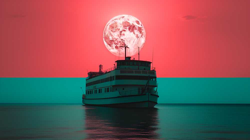 桃红色船只背景