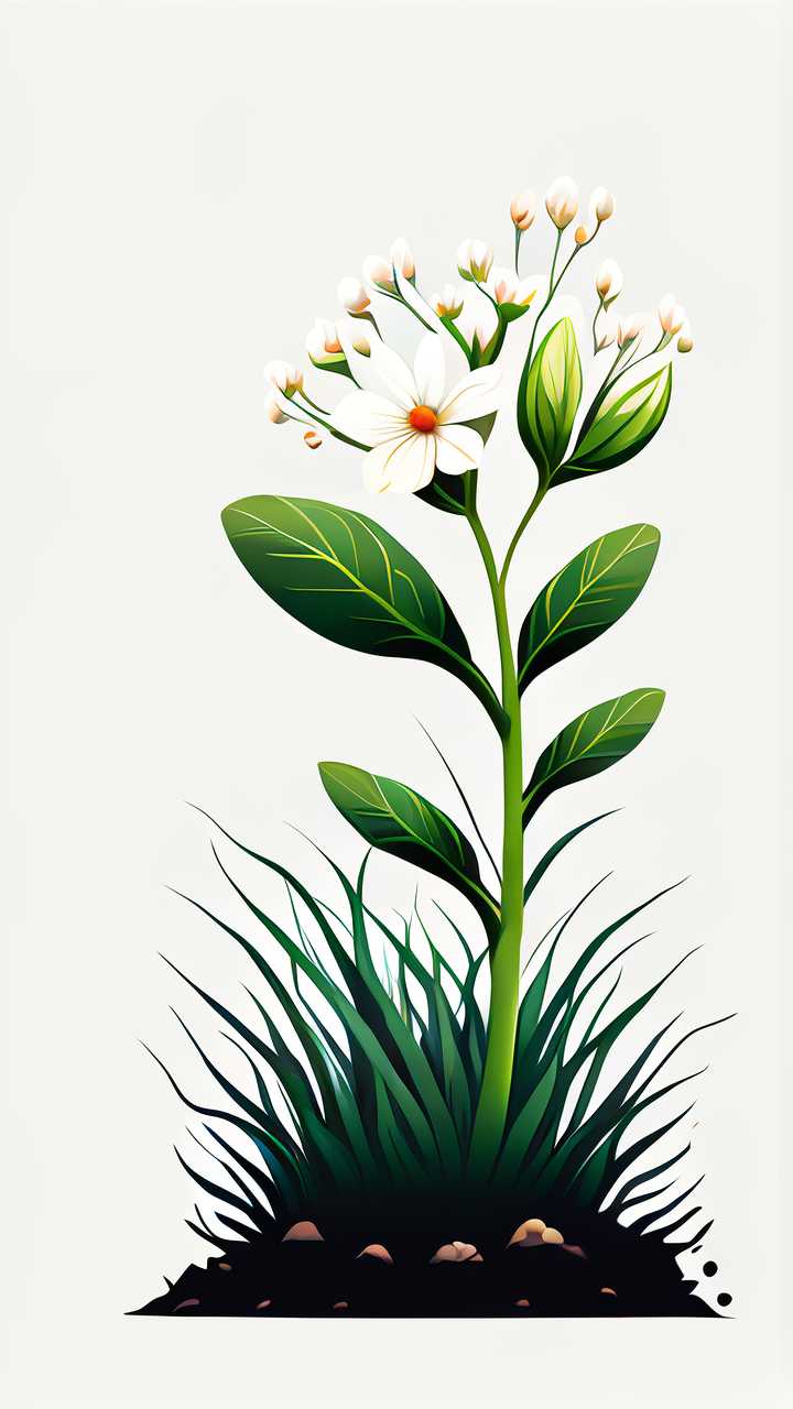 小花白色背景