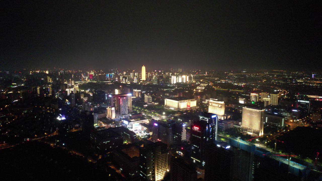 河南郑州城市风光航拍