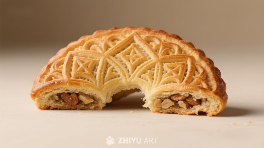 酥皮糕点切面展示