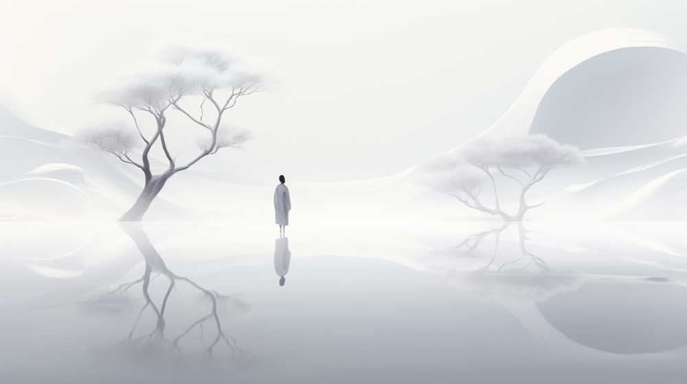 浅白色唯美意境背景图99