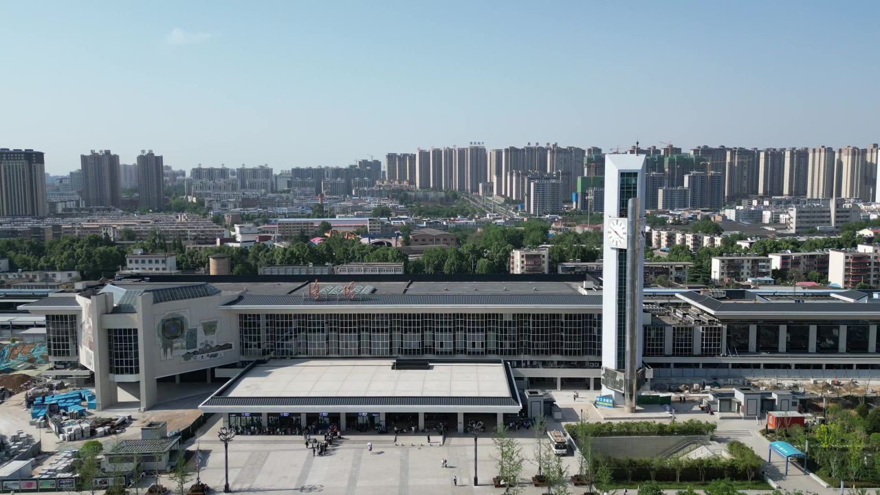航拍洛阳站洛阳火车站
