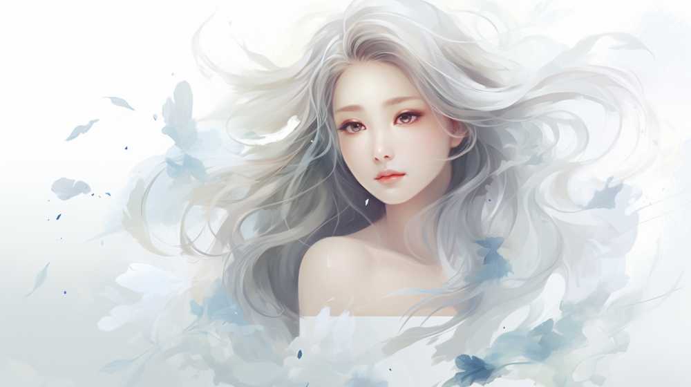 浅白色唯美意境背景图99