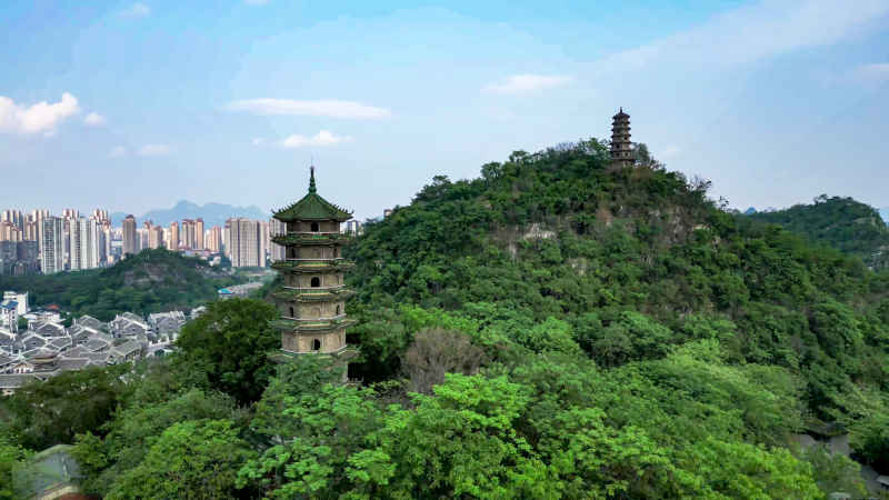 广西柳州城市风光航拍摄影图