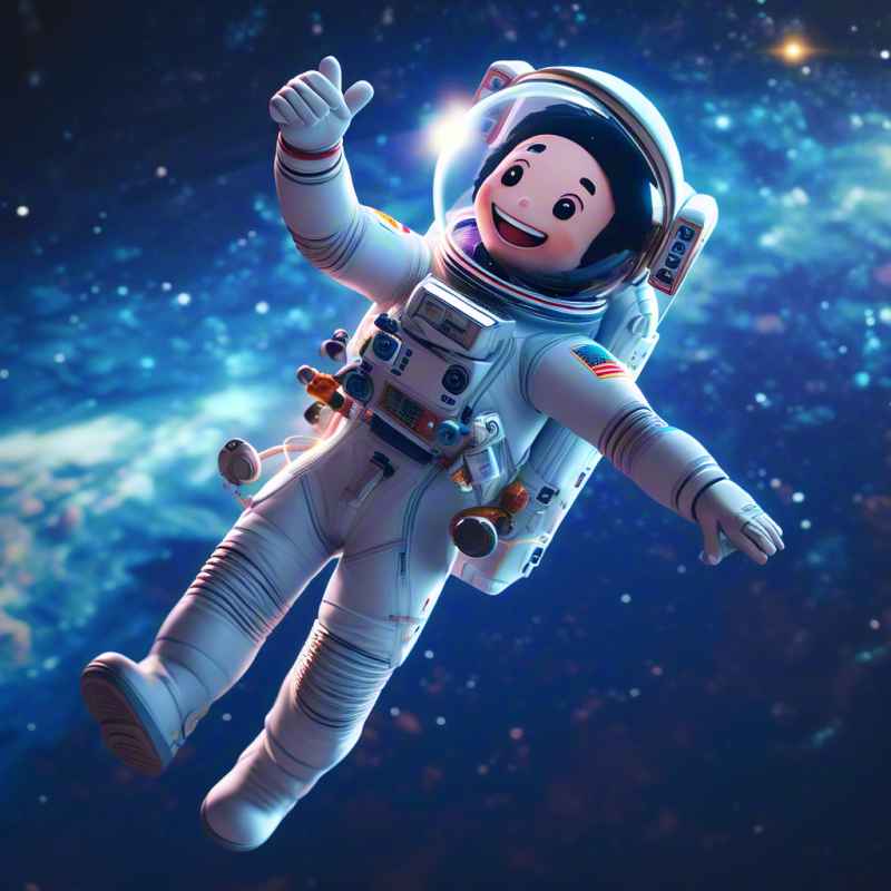宇航员在太空中比手势大拇指 4