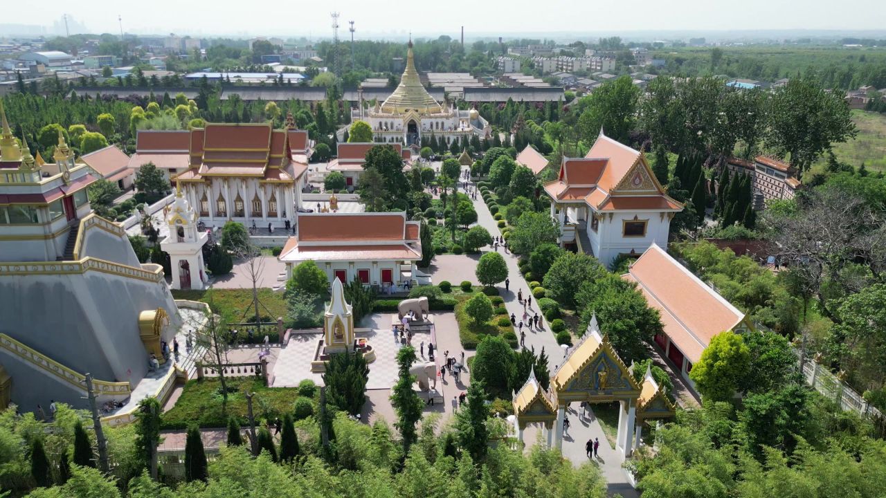 河南洛阳城市风光旅游景区航拍 