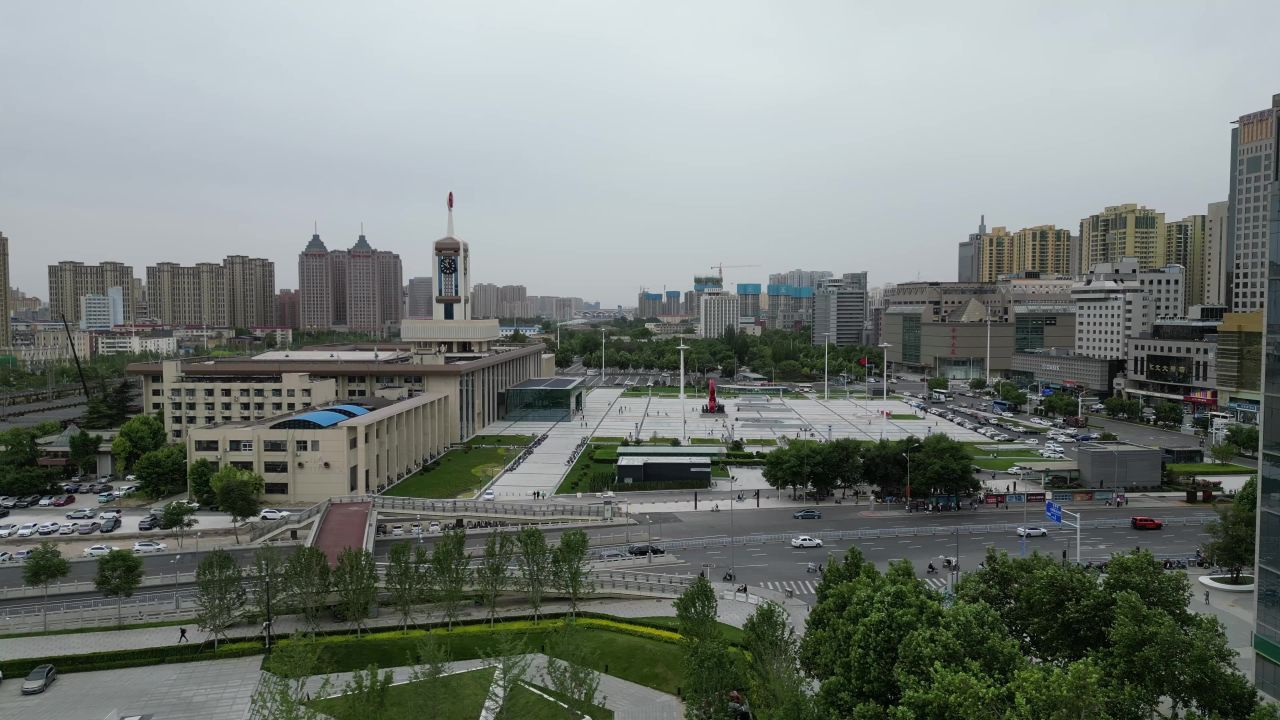 航拍石家庄解放广场
