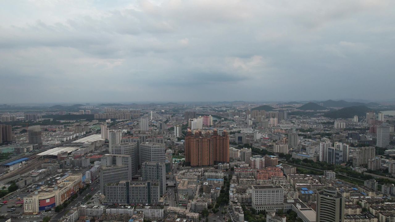 江苏徐州城市大景高楼航拍