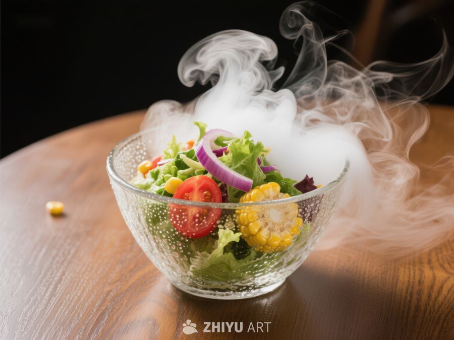 烟雾缭绕的清新蔬菜沙拉 1725